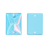 Aquamarine AM Rectangle Shape High Quality Glass Sew-on Rhinestones WholesaleRhinestone